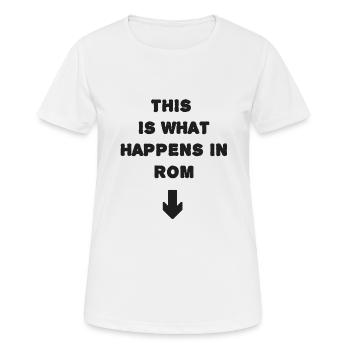 C’est ce qui se passe à Rome. Design amusant - T-shirt respirant Femme - blanc - Devant - AI Model Female 172 dark (172cm)