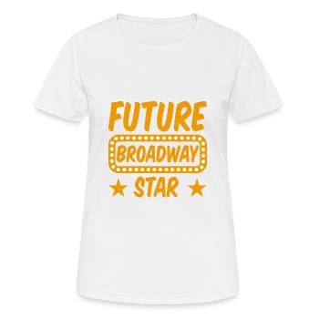 Future Broadway Star 2 - Frauen T-Shirt atmungsaktiv - Weiß - Vorne - AI Model Female 172 dark (172cm)