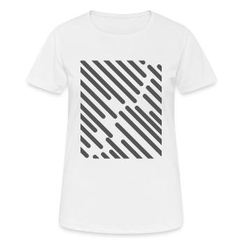 Rayures grises - T-shirt respirant Femme - blanc - Devant - AI Model Female 172 dark (172cm)