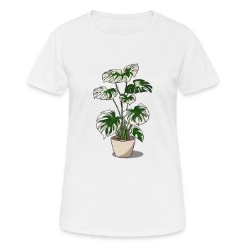 Variegated Monstera - Frauen T-Shirt atmungsaktiv - Weiß - Vorne - AI Model Female 172 dark (172cm)