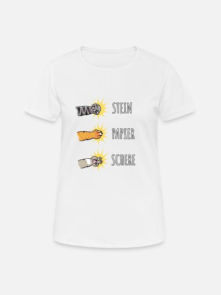 Stein Papier Schere Handspiel Katzenpfoten - Frauen T-Shirt atmungsaktiv - Weiß