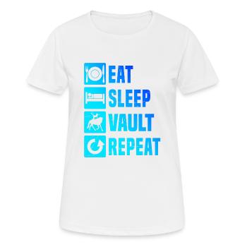 Gymnastique artistique à cheval Discipline athlétique - T-shirt respirant Femme - blanc - Devant - AI Model Female 172 dark (172cm)