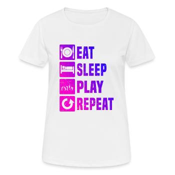 Men's Tennis Tennis Women's Tennis - Women's Breathable T-Shirt - white - Front - AI Model Female 172 dark (172cm)