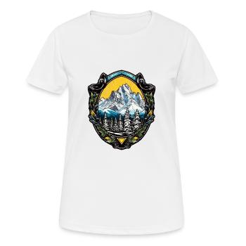 Berge Alpen - Frauen T-Shirt atmungsaktiv - Weiß - Vorne - AI Model Female 172 dark (172cm)