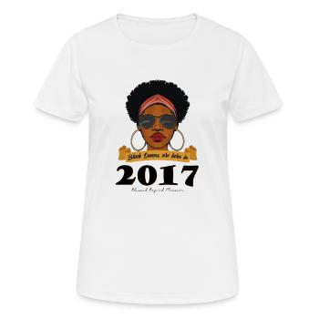 Black Queens Born in 2017 turn 7 et Look Fabulous - T-shirt respirant Femme - blanc - Devant - AI Model Female 172 dark (172cm)