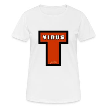 Virus T - Frauen T-Shirt atmungsaktiv - Weiß - Vorne - AI Model Female 172 dark (172cm)