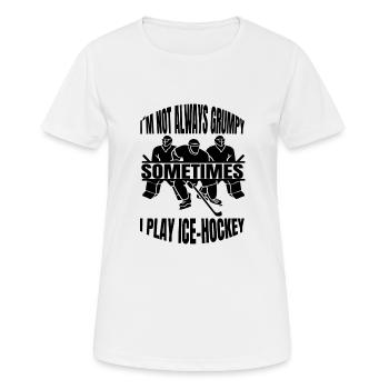 Eishockey Hockeyfan Eishockeyspieler Eishockeyteam - Frauen T-Shirt atmungsaktiv - Weiß - Vorne - AI Model Female 172 dark (172cm)