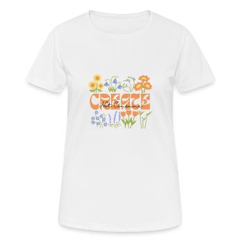 Créer - T-shirt respirant Femme - blanc - Devant - AI Model Female 172 dark (172cm)
