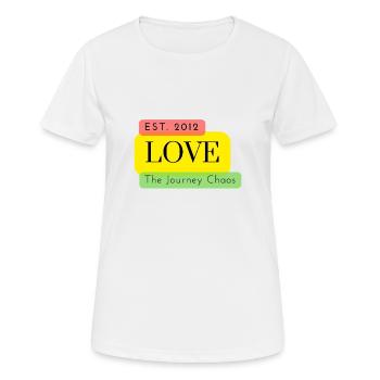 J’adore le voyage - T-shirt respirant Femme - blanc - Devant - AI Model Female 172 dark (172cm)