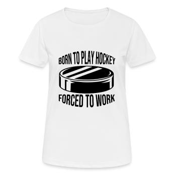 Eishockeyspieler Eishockey Eishockeyteam Hockeyfan - Frauen T-Shirt atmungsaktiv - Weiß - Vorne - AI Model Female 172 dark (172cm)