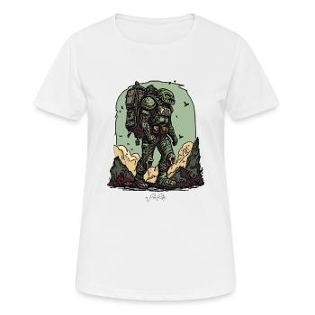 Mission sur une planète lointaine - T-shirt respirant Femme - blanc - Devant - AI Model Female 172 dark (172cm)