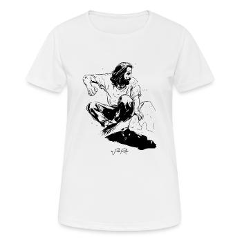 Le messie du bloc - T-shirt respirant Femme - blanc - Devant - AI Model Female 172 dark (172cm)