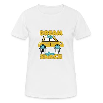 Dream Big Snack Often - Women's Breathable T-Shirt - white - Front - AI Model Female 172 dark (172cm)