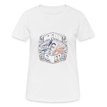 pas de flux donné 10 - T-shirt respirant Femme - blanc - Devant - AI Model Female 172 dark (172cm)