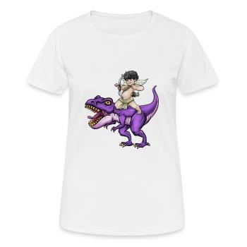 Cupid Armor T Rex Heart Valentinstag Cupid Rex - Frauen T-Shirt atmungsaktiv - Weiß - Vorne - AI Model Female 172 dark (172cm)
