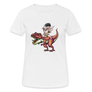 Cupid Armor T Rex Heart Valentinstag Cupid Rex - Frauen T-Shirt atmungsaktiv - Weiß - Vorne - AI Model Female 172 dark (172cm)