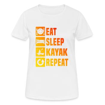 Canoë Kayak Hommes Femmes Kayak Kayak - T-shirt respirant Femme - blanc - Devant - AI Model Female 172 dark (172cm)