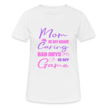 Soins infirmiers correctionnels maman mon nom soins jeu cadeau - T-shirt respirant Femme - blanc - Devant - AI Model Female 172 dark (172cm)