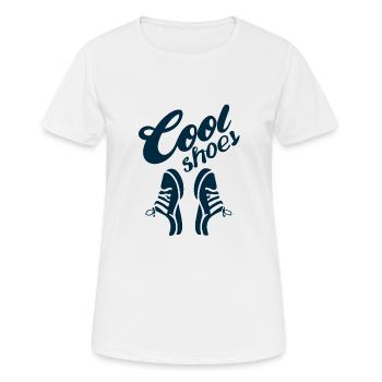 COOL SHOES - Women's Breathable T-Shirt - white - Front - AI Model Female 172 dark (172cm)