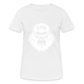 Gorilla Symbol - Women's Breathable T-Shirt - white - Front - AI Model Female 172 dark (172cm)