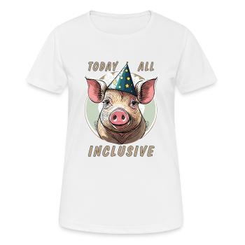 PIG TODAY ALL INCLUSIVE - Women's Breathable T-Shirt - white - Front - AI Model Female 172 dark (172cm)