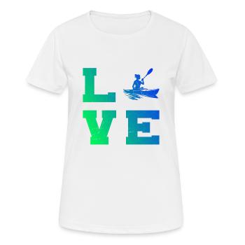 Canoë Kayak Femmes Kayak Kayak Homme - T-shirt respirant Femme - blanc - Devant - AI Model Female 172 dark (172cm)