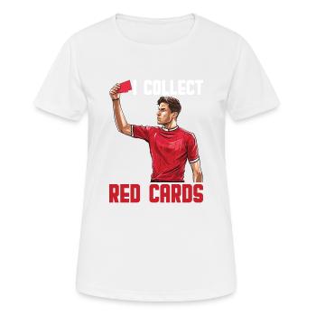 Je collectionne les cartons rouges 20 - T-shirt respirant Femme - blanc - Devant - AI Model Female 172 dark (172cm)