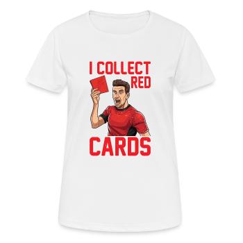 Je collectionne les cartons rouges 19 - T-shirt respirant Femme - blanc - Devant - AI Model Female 172 dark (172cm)