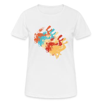 Free Dive Diver Diver Diving Scuba Diver - Women's Breathable T-Shirt - white - Front - AI Model Female 172 dark (172cm)