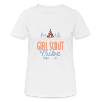 Girl Scout Sisterhood: Tribe Love Tee - Frauen T-Shirt atmungsaktiv - Weiß - Vorne - AI Model Female 172 dark (172cm)