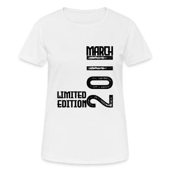 March 2011 Birthday Gift. March 2011. March - Women's Breathable T-Shirt - white - Front - AI Model Female 172 dark (172cm)
