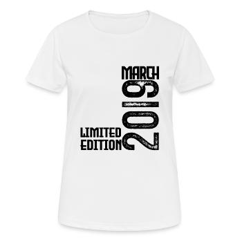 March 2019 Birthday Gift. March 2019. March - Women's Breathable T-Shirt - white - Front - AI Model Female 172 dark (172cm)