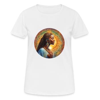 Conception de chaman coloré - T-shirt respirant Femme - blanc - Devant - AI Model Female 172 dark (172cm)