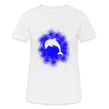Delphin - Frauen T-Shirt atmungsaktiv - Weiß - Vorne - AI Model Female 172 dark (172cm)