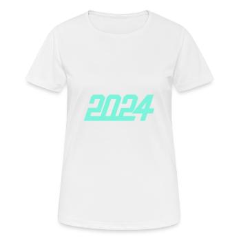 2024 - Women's Breathable T-Shirt - white - Front - AI Model Female 172 dark (172cm)
