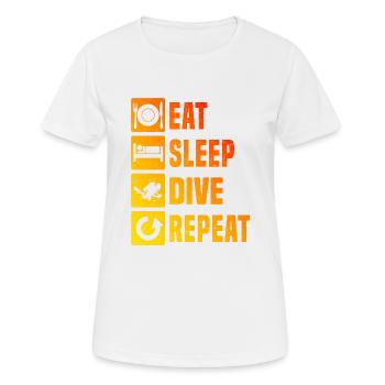 Hommes Femmes Scuba Diver Plongée Scuba Diver - T-shirt respirant Femme - blanc - Devant - AI Model Female 172 dark (172cm)