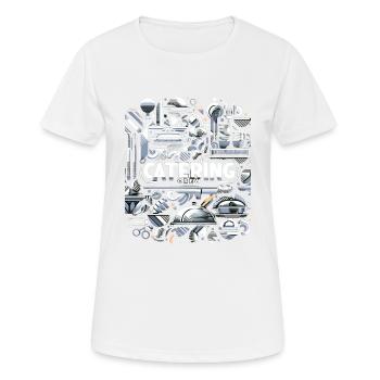 Équipe de restauration 6 - T-shirt respirant Femme - blanc - Devant - AI Model Female 172 dark (172cm)