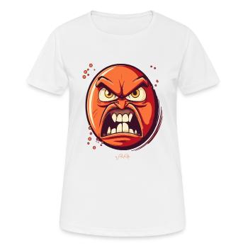Parce que je suis méchant : œuf idiot et en colère - T-shirt respirant Femme - blanc - Devant - AI Model Female 172 dark (172cm)