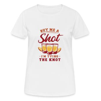 Schrei vor der Hochzeit - Frauen T-Shirt atmungsaktiv - Weiß - Vorne - AI Model Female 172 dark (172cm)