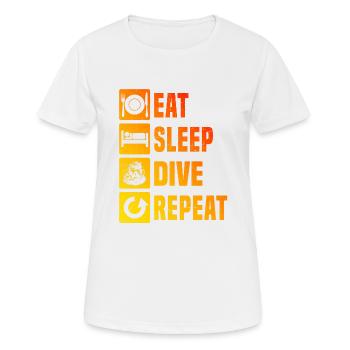 Diving Scuba Taucher Scuba Tauchen Scuba Diver - Women's Breathable T-Shirt - white - Front - AI Model Female 172 dark (172cm)