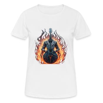 GITARRE - Frauen T-Shirt atmungsaktiv - Weiß - Vorne - AI Model Female 172 dark (172cm)