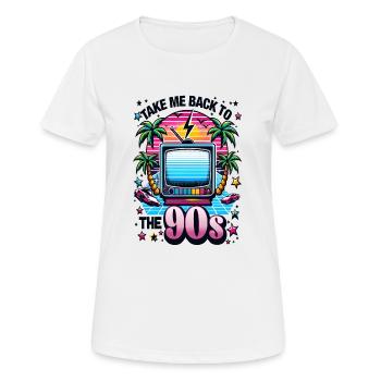 Ramenez-moi dans les années 90 - T-shirt respirant Femme - blanc - Devant - AI Model Female 172 dark (172cm)
