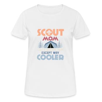 Scout Mom Level Up: Ultimate Cool Tee - Frauen T-Shirt atmungsaktiv - Weiß - Vorne - AI Model Female 172 dark (172cm)