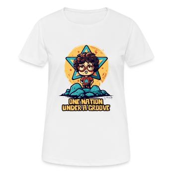 A nation under one groove - Women's Breathable T-Shirt - white - Front - AI Model Female 172 dark (172cm)