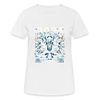 2024 - Women's Breathable T-Shirt - white - Front - AI Model Female 172 dark (172cm)