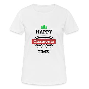 Happy Chamonix time - Women's Breathable T-Shirt - white - Front - AI Model Female 172 dark (172cm)