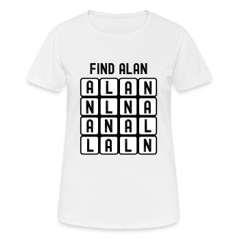 Trouver la recherche de mots (anal) d’Alan - T-shirt respirant Femme - blanc - Devant - AI Model Female 172 dark (172cm)