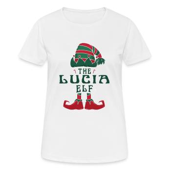 Le pyjama Lucia Elf pour des vacances de Noël amusantes - T-shirt respirant Femme - blanc - Devant - AI Model Female 172 dark (172cm)
