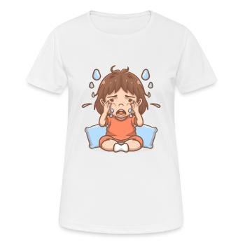 WEINENDE KINDER - Frauen T-Shirt atmungsaktiv - Weiß - Vorne - AI Model Female 172 dark (172cm)