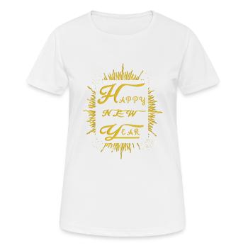 Funkelndes Silvester Fest - Frauen T-Shirt atmungsaktiv - Weiß - Vorne - AI Model Female 172 dark (172cm)
